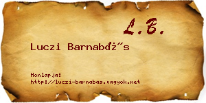 Luczi Barnabás névjegykártya