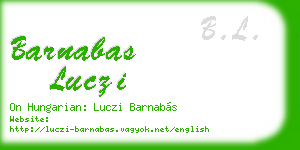 barnabas luczi business card