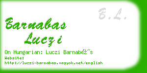 barnabas luczi business card